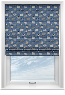 Baa Baa, Denim - Roman Blind